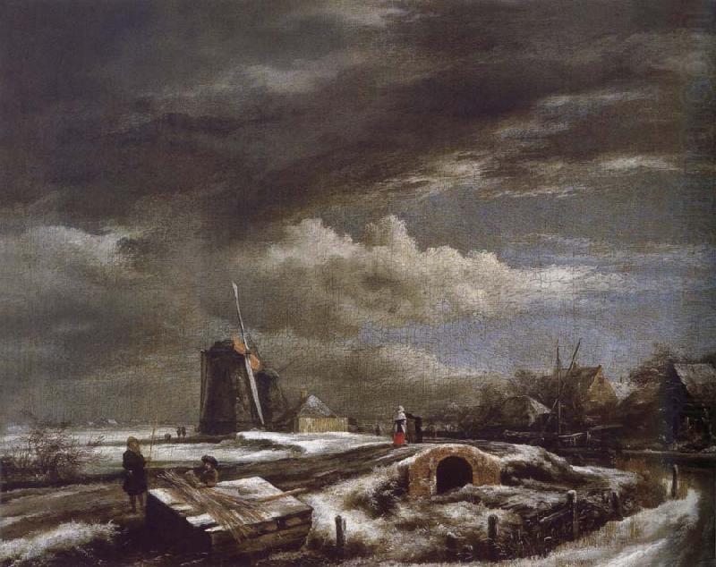 Jacob van Ruisdael Winter Landscape china oil painting image
